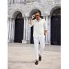 imageCOOFANDY Mens Casual Button Down Shirt Long Sleeve Wrinkle Free Shirts Loose fit Shirt Textured Stretch Shirts with PocketWhite