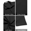 imageCOOFANDY Mens Casual Short Sleeve Button Down Summer Beach Shirt Lightweight Textured Wrinkle Free Untucked ShirtsBlack