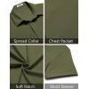 imageCOOFANDY Mens Casual Short Sleeve Button Down Summer Beach Shirt Lightweight Textured Wrinkle Free Untucked ShirtsChive