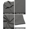 imageCOOFANDY Mens Casual Short Sleeve Button Down Summer Beach Shirt Lightweight Textured Wrinkle Free Untucked ShirtsGranite Gray