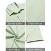 imageCOOFANDY Mens Casual Short Sleeve Button Down Summer Beach Shirt Lightweight Textured Wrinkle Free Untucked ShirtsSea Foam