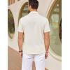imageCOOFANDY Mens Cuban Guayabera Shirts Short Sleeve Button Down Shirt Lightweight Summer Beach ShirtsBeige