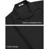 imageCOOFANDY Mens Cuban Guayabera Shirts Short Sleeve Button Down Shirt Lightweight Summer Beach ShirtsBlack