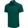 imageCOOFANDY Mens Cuban Guayabera Shirts Short Sleeve Button Down Shirt Lightweight Summer Beach ShirtsDark Green