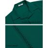 imageCOOFANDY Mens Cuban Guayabera Shirts Short Sleeve Button Down Shirt Lightweight Summer Beach ShirtsDark Green