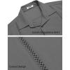 imageCOOFANDY Mens Cuban Guayabera Shirts Short Sleeve Button Down Shirt Lightweight Summer Beach ShirtsDark Grey