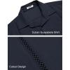 imageCOOFANDY Mens Cuban Guayabera Shirts Short Sleeve Button Down Shirt Lightweight Summer Beach ShirtsNavy Blue