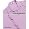 imageCOOFANDY Mens Cuban Guayabera Shirts Short Sleeve Button Down Shirt Lightweight Summer Beach ShirtsPurple