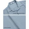 imageCOOFANDY Mens Cuban Guayabera Shirts Short Sleeve Button Down Shirt Lightweight Summer Beach ShirtsSky Blue