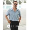 imageCOOFANDY Mens Cuban Guayabera Shirts Short Sleeve Button Down Shirt Lightweight Summer Beach ShirtsSky Blue