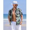 imageCOOFANDY Mens Hawaiian Shirts Short Sleeve Casual Button Down Tropical Shirt Summer Floral Vacation Beach ShirtsBlack Floral