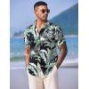 imageCOOFANDY Mens Hawaiian Shirts Short Sleeve Casual Button Down Tropical Shirt Summer Floral Vacation Beach ShirtsBlack Floral