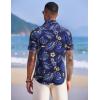 imageCOOFANDY Mens Hawaiian Shirts Short Sleeve Casual Button Down Tropical Shirt Summer Floral Vacation Beach ShirtsBlue Floral