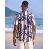 imageCOOFANDY Mens Hawaiian Shirts Short Sleeve Casual Button Down Tropical Shirt Summer Floral Vacation Beach ShirtsFlag Printed
