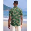imageCOOFANDY Mens Hawaiian Shirts Short Sleeve Casual Button Down Tropical Shirt Summer Floral Vacation Beach ShirtsGreen Leaf