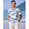 imageCOOFANDY Mens Hawaiian Shirts Short Sleeve Casual Button Down Tropical Shirt Summer Floral Vacation Beach ShirtsPalm Tree Printed