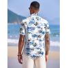 imageCOOFANDY Mens Hawaiian Shirts Short Sleeve Casual Button Down Tropical Shirt Summer Floral Vacation Beach ShirtsPalm Tree Printed