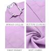 imageCOOFANDY Mens Linen Short Sleeve Button Down Shirts Casual Summer Beach Vacation ShirtsPurple Rose