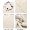 imageCOOFANDY Mens Linen Short Sleeve Button Down Shirts Casual Summer Beach Vacation ShirtsVanilla Ice