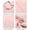 imageCOOFANDY Mens Linen Short Sleeve Button Down Shirts Casual Summer Beach Vacation ShirtsVeiled Rose
