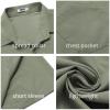 imageCOOFANDY Mens Casual Button Down Shirts Short Sleeve Beach Summer Shirt Vacation Wedding Shirts with PocketArmy Green