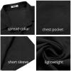 imageCOOFANDY Mens Casual Button Down Shirts Short Sleeve Beach Summer Shirt Vacation Wedding Shirts with PocketBlack