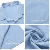 imageCOOFANDY Mens Casual Button Down Shirts Short Sleeve Beach Summer Shirt Vacation Wedding Shirts with PocketClear Blue