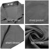 imageCOOFANDY Mens Casual Button Down Shirts Short Sleeve Beach Summer Shirt Vacation Wedding Shirts with PocketDark Grey