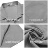 imageCOOFANDY Mens Casual Button Down Shirts Short Sleeve Beach Summer Shirt Vacation Wedding Shirts with PocketGrey