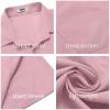 imageCOOFANDY Mens Casual Button Down Shirts Short Sleeve Beach Summer Shirt Vacation Wedding Shirts with PocketPink