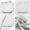 imageCOOFANDY Mens Casual Button Down Shirts Short Sleeve Beach Summer Shirt Vacation Wedding Shirts with PocketWhite