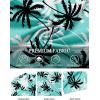 imageCOOFANDY Mens Hawaiian Floral Shirts Short Sleeve Button Down Shirts Tropical Summer Beach ShirtsCoconut Treeblue Green
