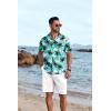 imageCOOFANDY Mens Hawaiian Floral Shirts Short Sleeve Button Down Shirts Tropical Summer Beach ShirtsCoconut Treeblue Green