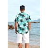 imageCOOFANDY Mens Hawaiian Floral Shirts Short Sleeve Button Down Shirts Tropical Summer Beach ShirtsCoconut Treeblue Green