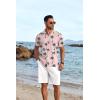 imageCOOFANDY Mens Hawaiian Floral Shirts Short Sleeve Button Down Shirts Tropical Summer Beach ShirtsCoconut Treepink