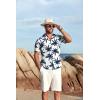 imageCOOFANDY Mens Hawaiian Floral Shirts Short Sleeve Button Down Shirts Tropical Summer Beach ShirtsCoconut Treewhite