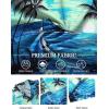 imageCOOFANDY Mens Hawaiian Floral Shirts Short Sleeve Button Down Shirts Tropical Summer Beach ShirtsIsland Sceneryblue