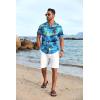 imageCOOFANDY Mens Hawaiian Floral Shirts Short Sleeve Button Down Shirts Tropical Summer Beach ShirtsIsland Sceneryblue