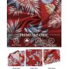 imageCOOFANDY Mens Hawaiian Floral Shirts Short Sleeve Button Down Shirts Tropical Summer Beach ShirtsLeavesred