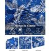imageCOOFANDY Mens Hawaiian Floral Shirts Short Sleeve Button Down Shirts Tropical Summer Beach ShirtsPalm Leafblue