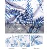 imageCOOFANDY Mens Hawaiian Floral Shirts Short Sleeve Button Down Shirts Tropical Summer Beach ShirtsPalm Leafwhite Blue