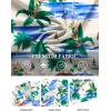 imageCOOFANDY Mens Hawaiian Floral Shirts Short Sleeve Button Down Shirts Tropical Summer Beach ShirtsTropiccal Islanbeige