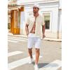 imageCOOFANDY Mens Knit Shirts Short Sleeve Button Down Polo Shirt Vintage Casual Summer Beach ShirtsBeige