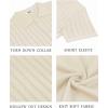 imageCOOFANDY Mens Knit Shirts Short Sleeve Button Down Polo Shirt Vintage Casual Summer Beach ShirtsBeige