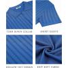 imageCOOFANDY Mens Knit Shirts Short Sleeve Button Down Polo Shirt Vintage Casual Summer Beach ShirtsBlue