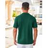 imageCOOFANDY Mens Knit Shirts Short Sleeve Button Down Polo Shirt Vintage Casual Summer Beach ShirtsGreen