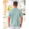 imageCOOFANDY Mens Knit Shirts Short Sleeve Button Down Polo Shirt Vintage Casual Summer Beach ShirtsIce Green