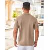 imageCOOFANDY Mens Knit Shirts Short Sleeve Button Down Polo Shirt Vintage Casual Summer Beach ShirtsKhaki