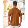 imageCOOFANDY Mens Knit Shirts Short Sleeve Button Down Polo Shirt Vintage Casual Summer Beach ShirtsLight Brown