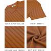 imageCOOFANDY Mens Knit Shirts Short Sleeve Button Down Polo Shirt Vintage Casual Summer Beach ShirtsLight Brown